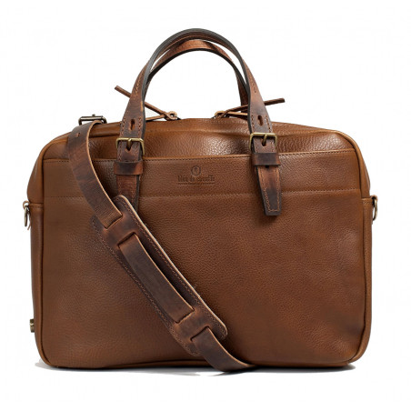 Bleu de Chauffe Business Folder Bag Amber Brown