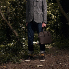 Bleu de Chauffe Business Folder Bag Amber Brown