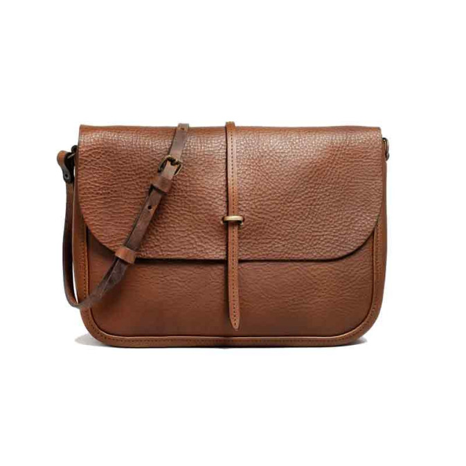 Bleu de Chauffe Postman Bag Pastel Brown Amber