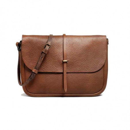 Bleu de Chauffe Postman Bag Pastel Brown Amber