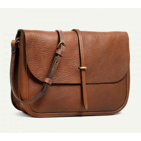 Bleu de Chauffe Postman Bag Pastel Brown Amber
