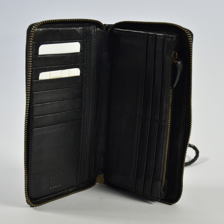 Biba Perkins Tout En Un Cuir tressé PER7L Negro ouvert