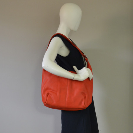 Ateliers Fourès Complice Large Zippered Bag C500 Confite Orange