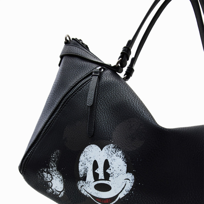 Sac à Main Desigual Mickey Mouse – Sac Bandoulière Géométrique Relief Avec Anses Amovibles