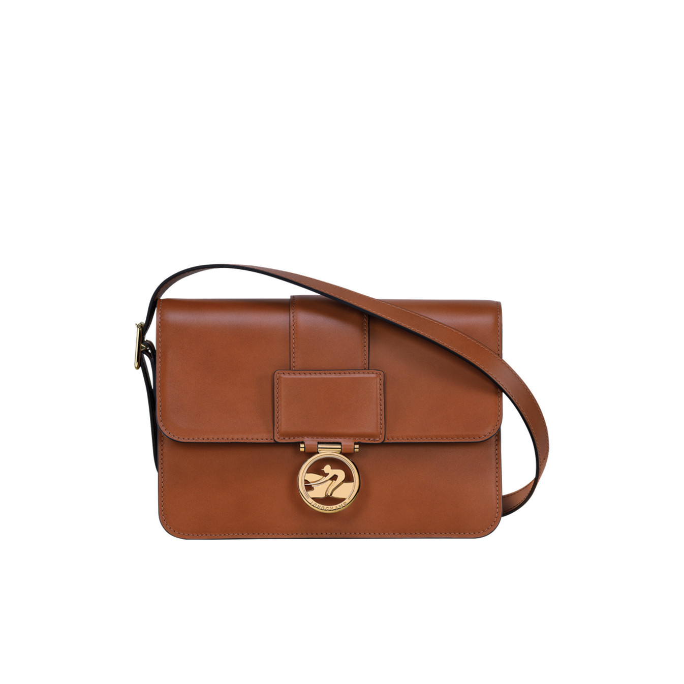 Longchamp Box-Trot Sac Porté Travers M Cognac