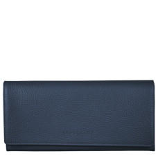 Longchamp Le Foulonné Portefeuille Long A Rabat Navy