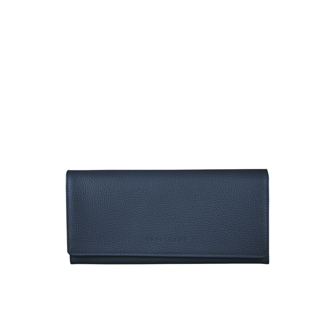 Longchamp Le Foulonné Long Wallet with Flap Navy