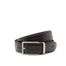 Lacoste Men's Classic 2 Buckle Belt Gift Set Black Brown