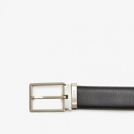 Lacoste Men's Classic 2 Buckle Belt Gift Set Black Brown
