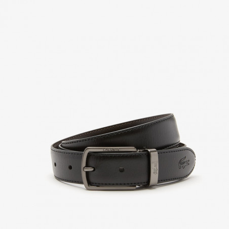Lacoste Men's Classic 2 Buckle Belt Gift Set Black Brown