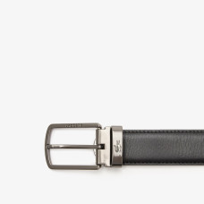 Lacoste Men's Classic 2 Buckle Belt Gift Set Black Brown