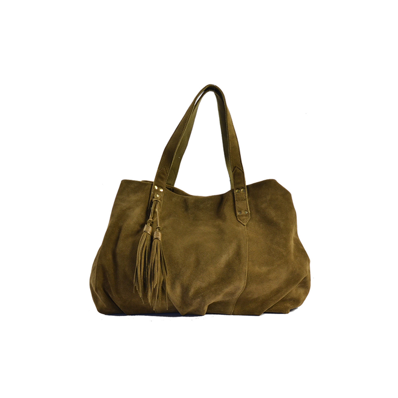 Mila Louise Nicolette V Leather Bag Bronze