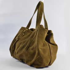 Mila Louise Nicolette V Leather Bag Bronze