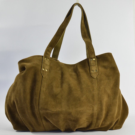 Mila Louise Nicolette V Leather Bag Bronze