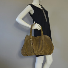 Mila Louise Nicolette V Leather Bag Bronze