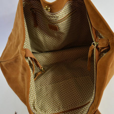 Mila Louise Nicolette V Leather Bag Bronze