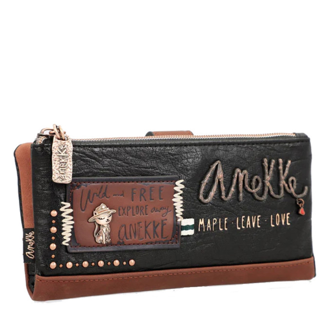 Portefeuille Compact Souple Anekke Studio Beige - Dimensions 15x10x3 Cm - Neuf Avec étiquettes