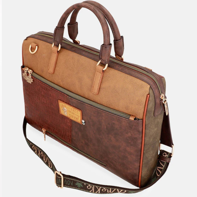 Sac De Bureau Anekke Pour Ordinateur Portable | Compartiment Tablette | Bandoulière Amovible | Motif Multicolore | 39x29 Cm