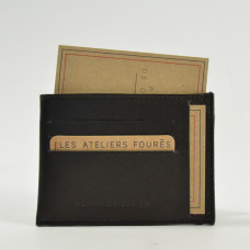 Ateliers Fourès Assembly National Paper Holder in Leather N44 black