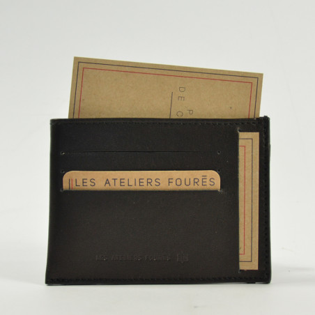 Ateliers Fourès Assembly National Paper Holder in Leather N44 black