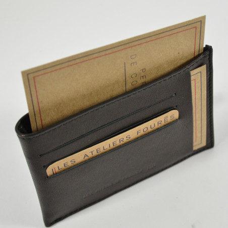Ateliers Fourès Assembly National Paper Holder in Leather N44 black
