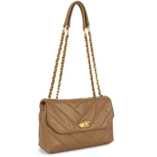 Lancaster Soft Quilted Shoulder Bag Trotteur 530-35 Camel