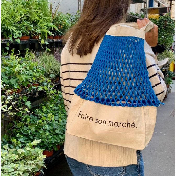 Shoppinette Provision Tote M Do Your Own Grocery Shopping Blue