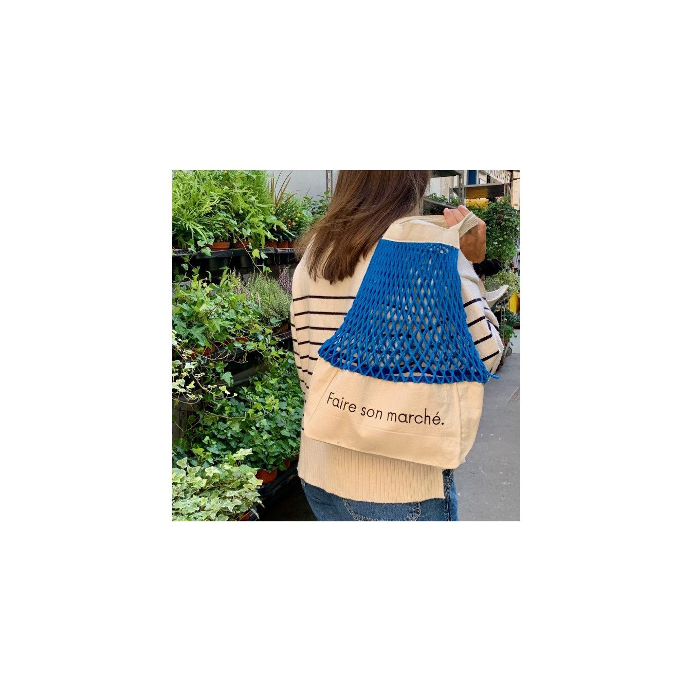 Shoppinette Provision Tote M Do Your Own Grocery Shopping Blue