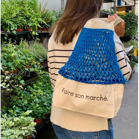 Shoppinette Provision Tote M Do Your Own Grocery Shopping Blue