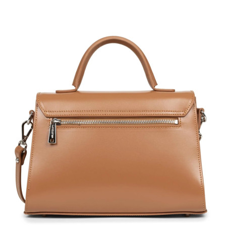 Lancaster Suave Even Leather Handbag 433-17 Camel