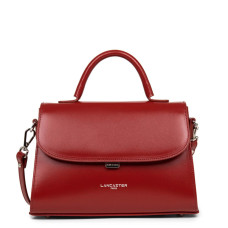 Lancaster Suave Even Leather Handbag 433-17 Carmine