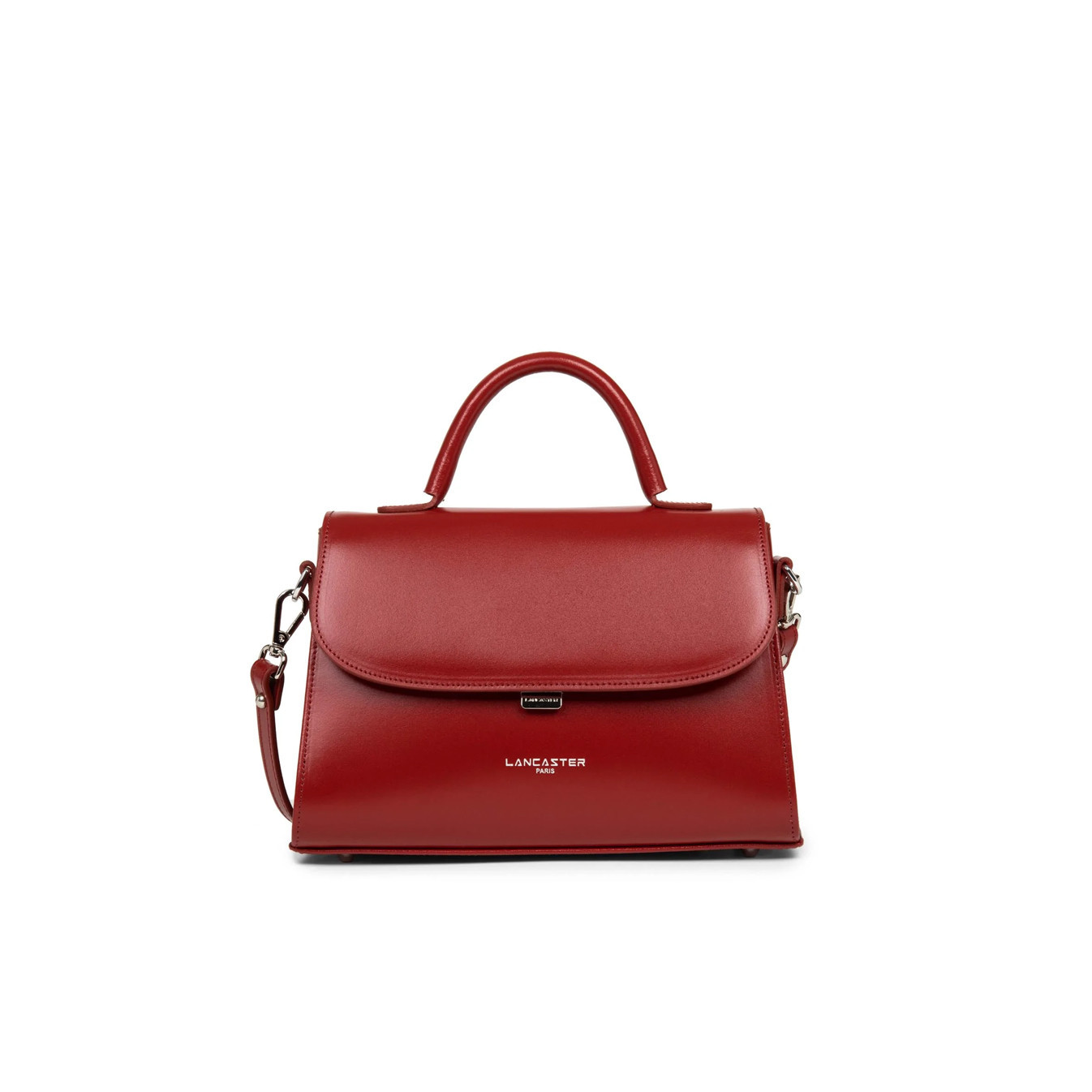 Lancaster Suave Even Leather Handbag 433-17 Carmine