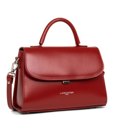 Lancaster Suave Even Leather Handbag 433-17 Carmine