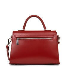 Lancaster Suave Even Leather Handbag 433-17 Carmine