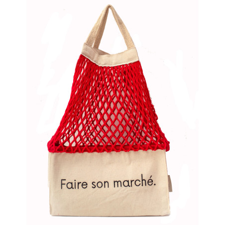 Shoppinette Provision Tote M Do Your Own Grocery Market Red