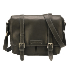 Arthur & Aston Johany Messenger Bag Black Leather