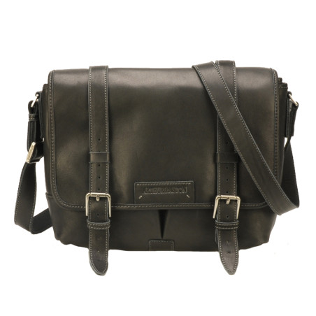 Arthur & Aston Johany Messenger Bag Black Leather