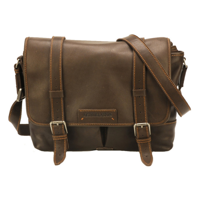 Arthur & Aston Johany Messenger Bag Chestnut Leather