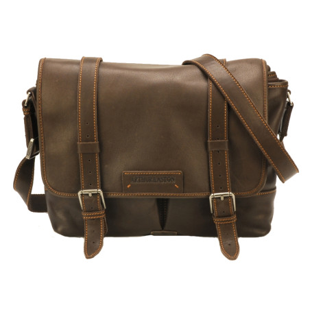 Arthur & Aston Johany Messenger Bag Chestnut Leather