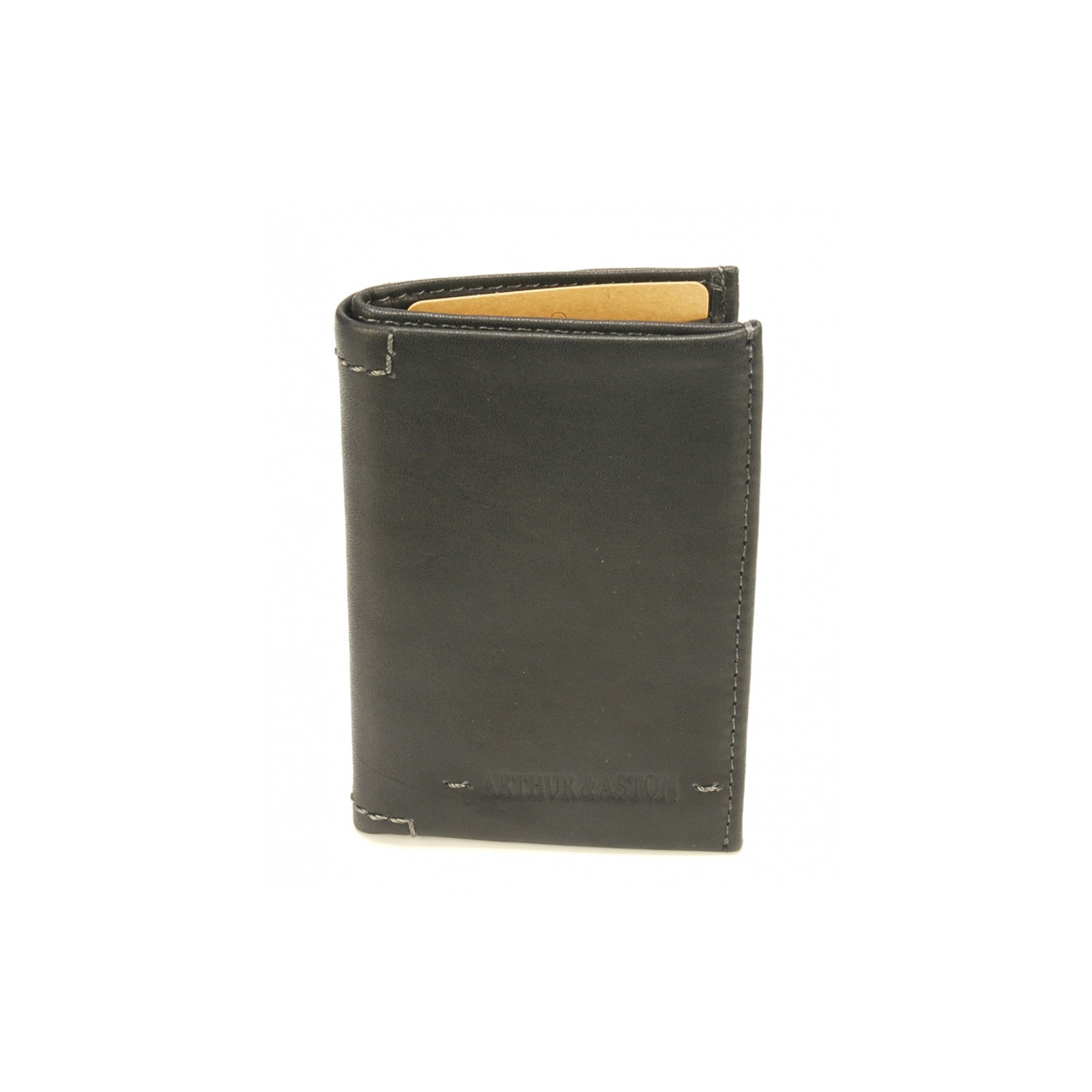 Arthur & Aston Johany Card Holder Black Leather