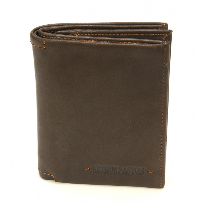Arthur & Aston Johany Men's Saddle Brown Leather Wallet