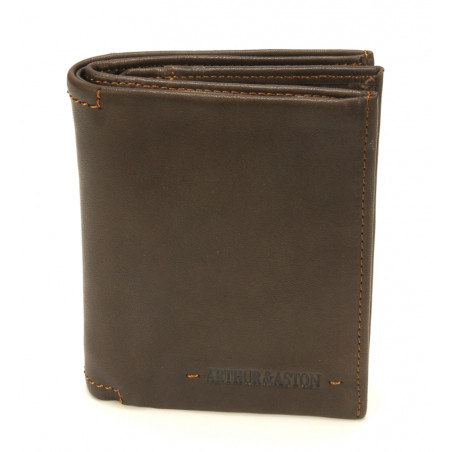 Arthur & Aston Johany Men's Saddle Brown Leather Wallet