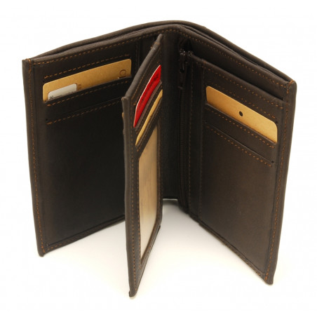 Arthur & Aston Johany Men's Saddle Brown Leather Wallet