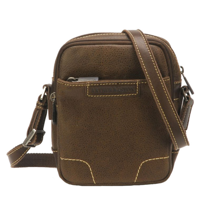Arthur & Aston Marco Crossbody Leather Bag Chestnut 07