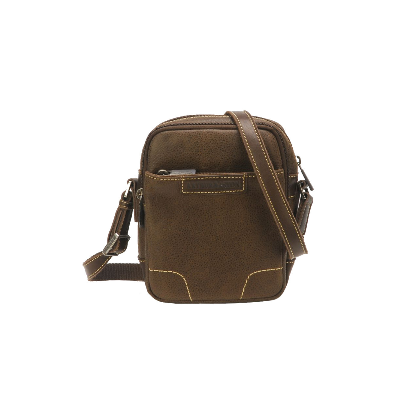 Arthur & Aston Marco Crossbody Leather Bag Chestnut 07