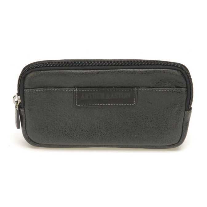 Arthur & Aston Marco Belt Pouch Leather Black