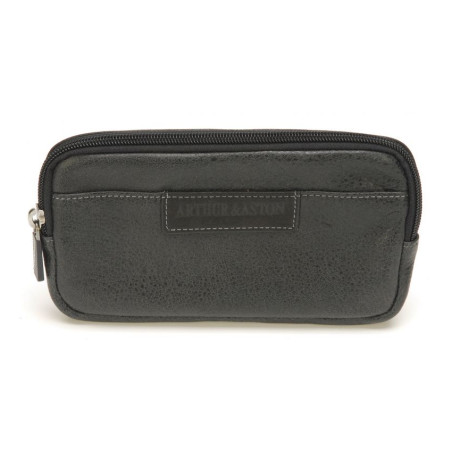 Arthur & Aston Marco Belt Pouch Leather Black