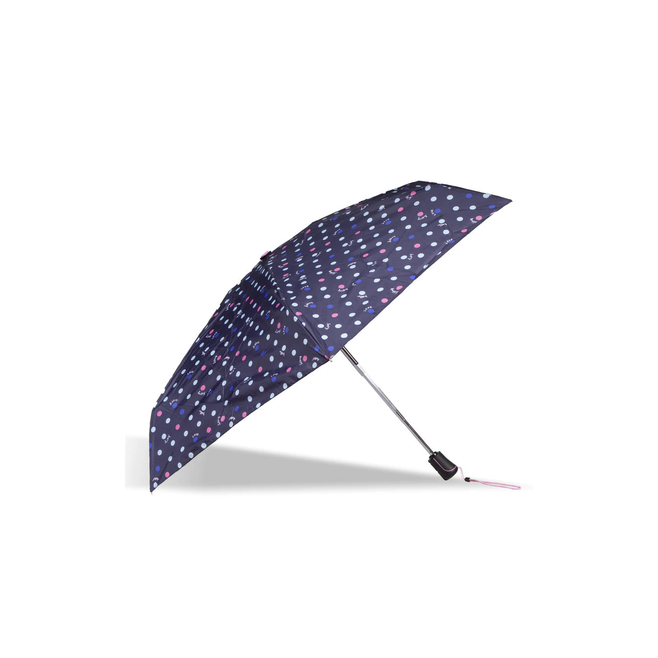 Isotoner Parapluie Mini Auto Pois Hello ouvert