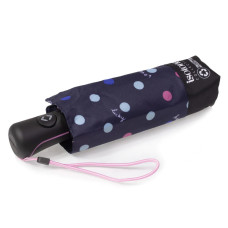 Isotoner Mini Auto Polka Dot Hello Umbrella