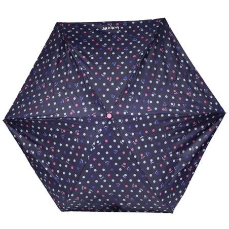 Isotoner Mini Auto Polka Dot Hello Umbrella